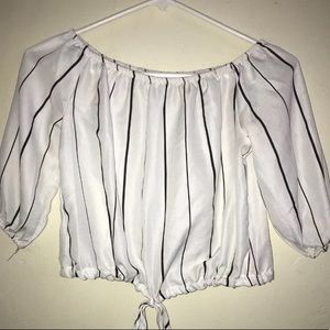 White off the shoulder